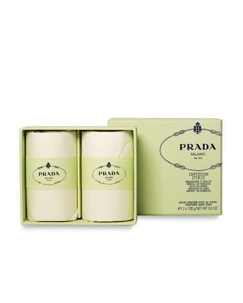 NEW Prada Milano Infusion D'Iris Perfumed Bath Bar Soap Set 